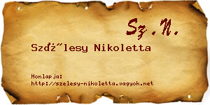Szélesy Nikoletta névjegykártya